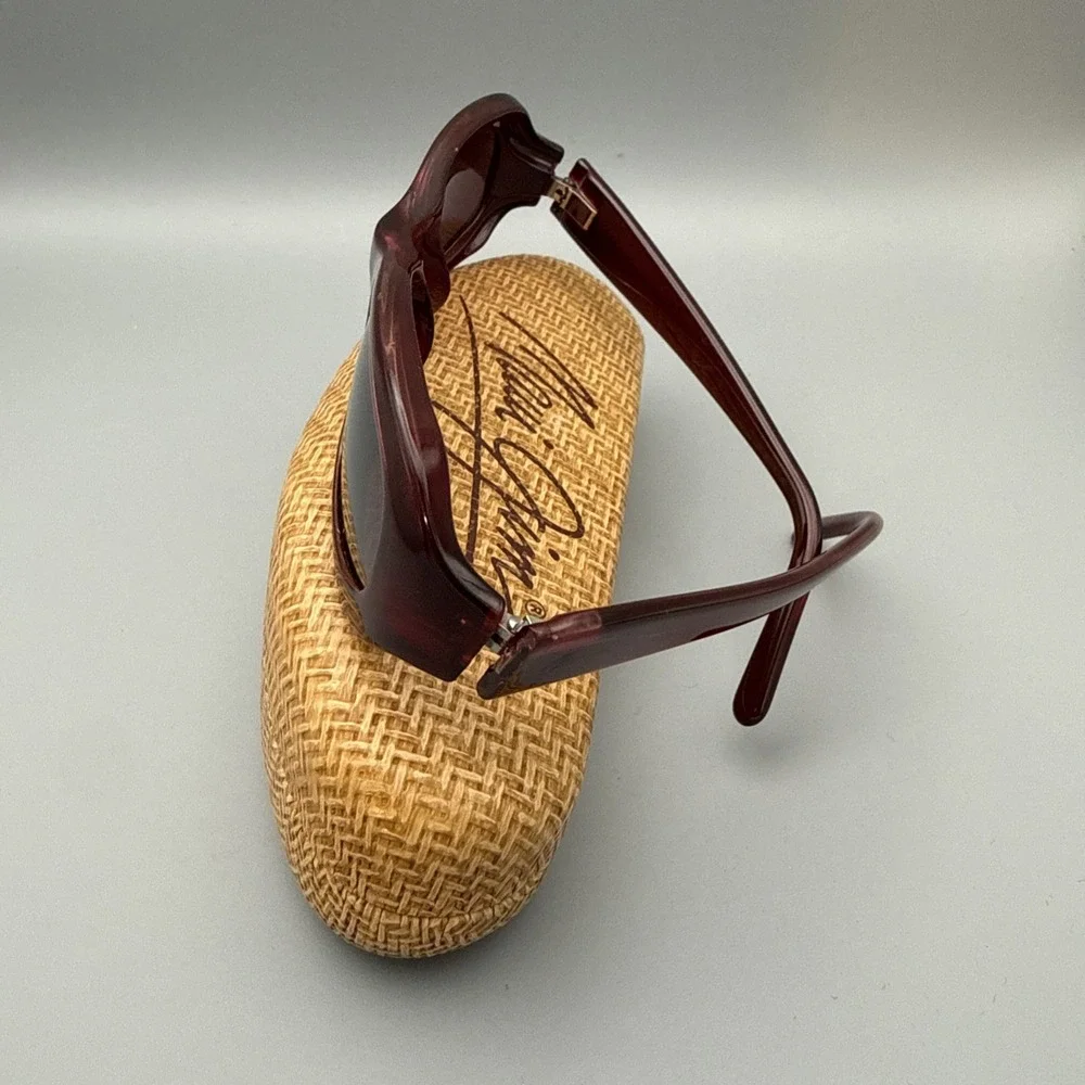 Maui Jim Authentic Ruby Red Frame+Maui Rose Polarized Sunglasses- Retired & Case